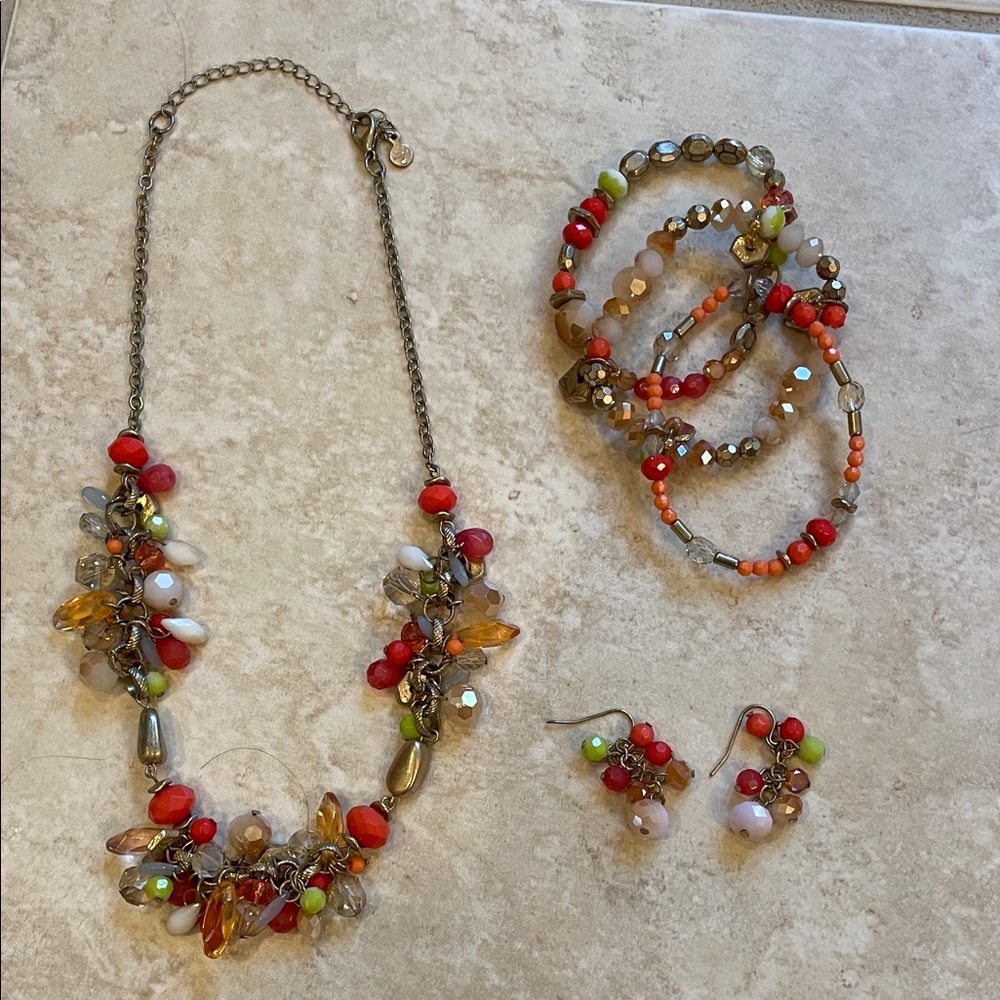 LOFT Multicolor Beaded Necklace Set